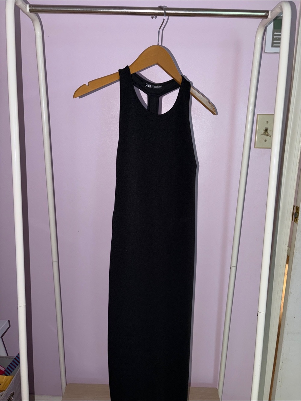 Zara Black Racerback Midi Dress